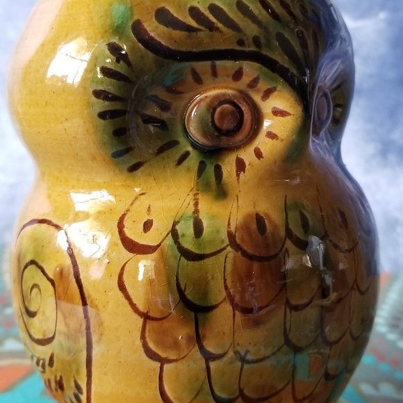 Owl Planter With Planted Succulent - Picture 3 of 6